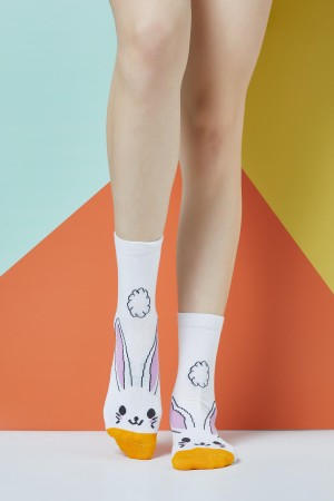 Bunny Feet Desenli Kadın Çorap