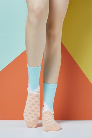 Soft Serve Desenli Kadın Çorap