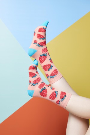Strawberries Desenli Kadın Çorap