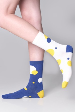 Puantiye Desenli Kadın Çorap