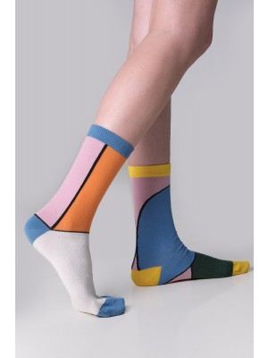 Geometrik Desenli Kadın Çorap
