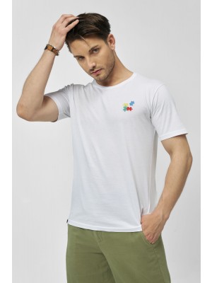Puzzle Nakışlı Beyaz Unisex T-Shirt
