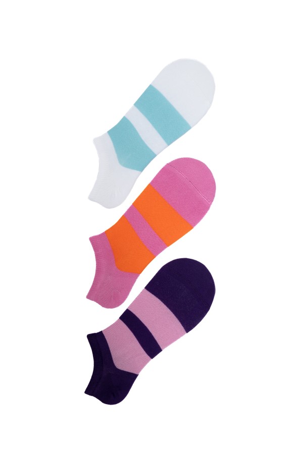 3 Çift Kadın Patik Çorap (168P)